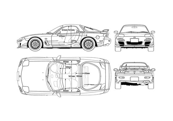 Mazda rx 7 blueprint